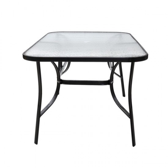 Ορθογώνιο τραπέζι κήπου My Garden WR2096, με γυαλί PVC, 150 x 90 x 72 εκ.