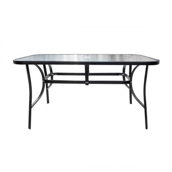 Ορθογώνιο τραπέζι κήπου My Garden WR2096, με γυαλί PVC, 150 x 90 x 72 εκ.