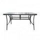 Ορθογώνιο τραπέζι κήπου My Garden WR2096, με γυαλί PVC, 150 x 90 x 72 εκ.