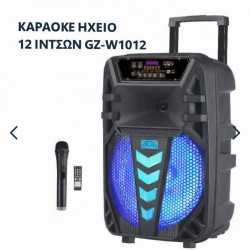 ΚΑΡΑΟΚΕ ΗΧΟΛΗΠΤΙΚΟ 12 ΙΝΤΣΩΝ GZ-W1012 ΜΕ ΑΣΥΡΜΑΤΟ ΜΙΚΡΟΦΩΝΟ