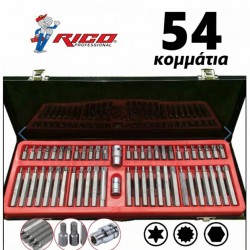 Σετ ακροφύσια για γεωτρύπανο, 54 τεμάχια, RICO
