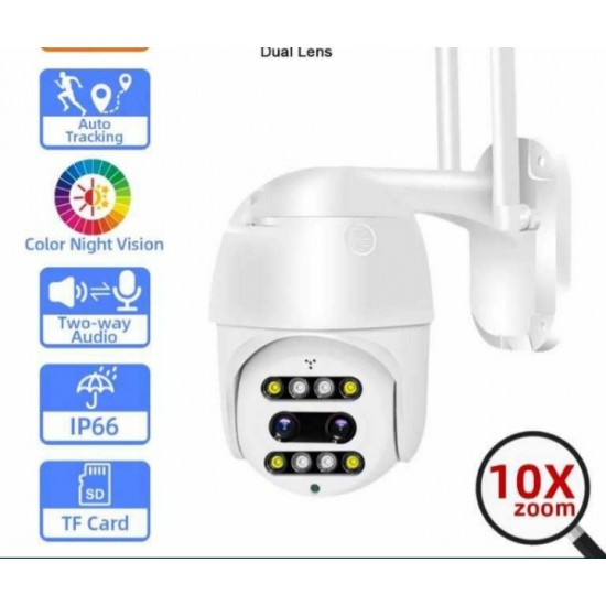 10 ZOOM IP/Wi-Fi κάμερα 5MP FULL HD 1080p με δύο φακούς