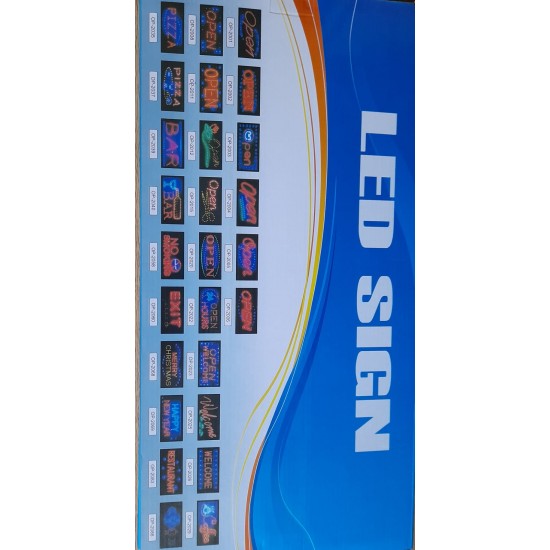 2 σε 1 Φωτεινή πινακίδα LED 2 σε 1 - Ανοιχτό / Κλειστό