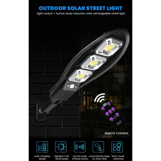 Ηλιακή λάμπα LED 120W IP67 + βάση στήριξης