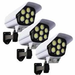 3 τεμάχια ηλιακών λαμπτήρων LED 1200 W τύπου ψεύτικης κάμερας 