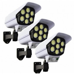 3 τεμάχια ηλιακών λαμπτήρων LED 1200 W τύπου ψεύτικης κάμερας 