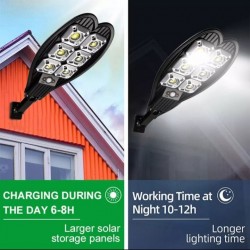 2 τεμάχια ηλιακές λάμπες LED 1800W IP65 + βάσεις
