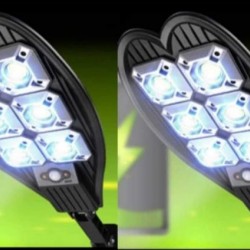 2 τεμάχια ηλιακές λάμπες LED 1800W IP65 + βάσεις
