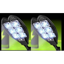 2 τεμάχια ηλιακές λάμπες LED 1800W IP65 + βάσεις
