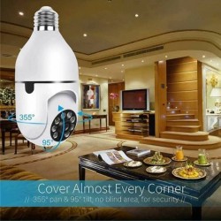 IP κάμερα με περιστροφή 360°, Full HD 2 MP, κρυφή κάμερα σε μορφή λαμπτήρα 