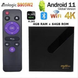 MYAL W2 TV Box - 4 GB RAM/64 GB ROM με Android 11
