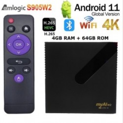 MYAL W2 TV Box - 4 GB RAM/64 GB ROM με Android 11