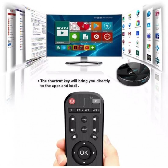 Smart TV Box HK1 MAX – 4 GB RAM/64 GB ROM, Android Ultra 8K, Wi-Fi