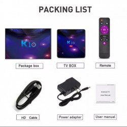 Smart TV Box K10 – 4 GB RAM/64 GB ROM, Android 9, Ultra 8K, Bluetooth