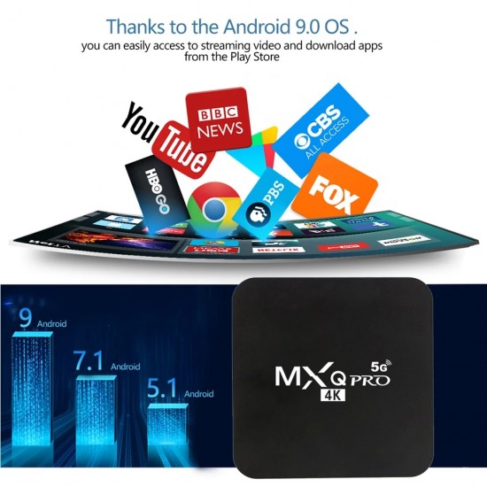 Smart TV Box MXQ PRO – 4 GB RAM/64 GB ROM με Android 10.1, Wi-Fi