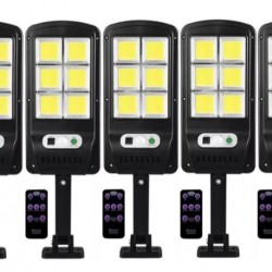 3 τεμάχια ηλιακές λάμπες LED 1200W IP67 + βάσεις