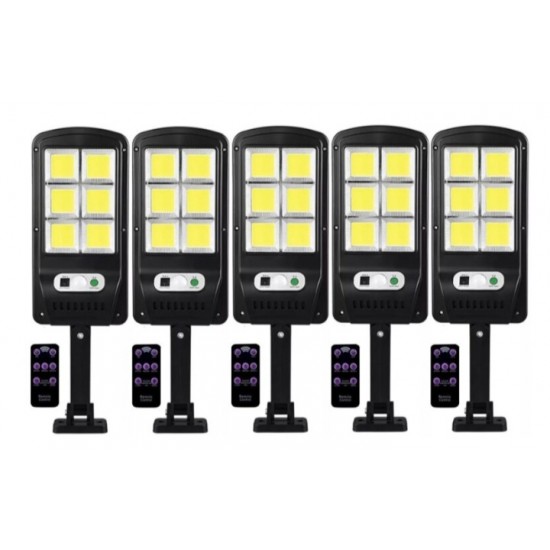 5 τεμάχια ηλιακές λάμπες LED 1200W IP67 + βάσεις
