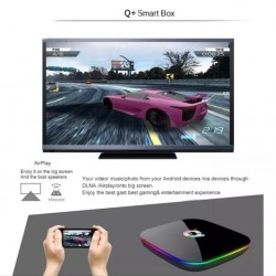 TV Box Q PLUS - 4 GB RAM/64 GB ROM, Android TV Box, Ultra 6K, 3D, 5G