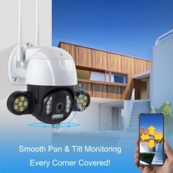 Περιστρεφόμενη ασύρματη κάμερα IP WiFi 2MP FULL-HD με ισχυρούς προβολείς LED