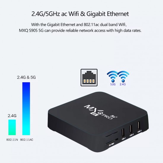 Εξαιρετικά ισχυρό TV box MXQ PRO - 16 GB RAM/256 GB ROM με Android 11.1