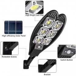 Ηλιακή λάμπα LED 1800W IP67 + βάση στήριξης