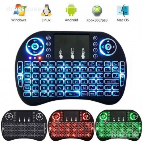 Μίνι ασύρματο πληκτρολόγιο με touchpad και οπίσθιο φωτισμό