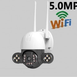Περιστρεφόμενη ασύρματη κάμερα IP WiFi 5MP FULL-HD με ισχυρούς προβολείς LED