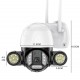 Περιστρεφόμενη ασύρματη κάμερα IP 2MP FULL-HD με ισχυρούς προβολείς LED