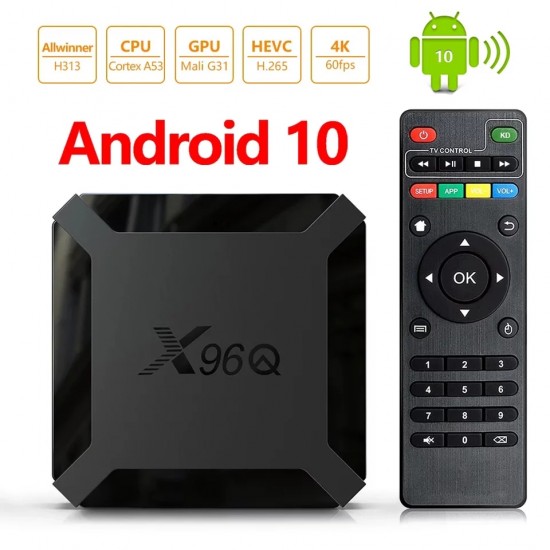 Πολυμέσων X96Q με Android 10, 4 GB RAM/64 GB ROM, HDR, Wi-Fi