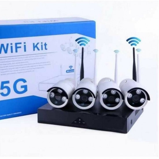 Σετ 4 καμερών IP - 4-καναλικό NVR 5MP με WiFi + ασύρματες κάμερες 5G