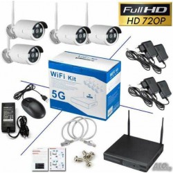 Σετ 4 καμερών IP - 4-καναλικό NVR 5MP με WiFi + ασύρματες κάμερες 5G