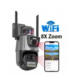 Διπλή κάμερα 8 MP με ICS, ασύρματο Wi-Fi και 8x ζουμ