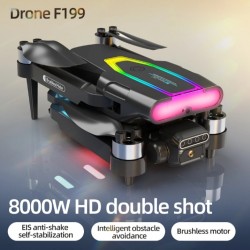 Επαγγελματικό drone F199 με διπλή κάμερα HD, αισθητήρες, κινητήρες χωρίς ψήκτρες και WiFi